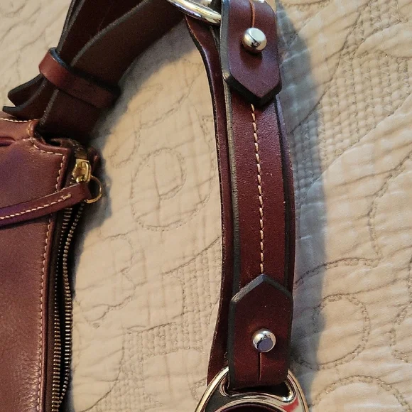 Dooney & Bourke Brown Leather Shoulder Bag - Picture 5 of 6